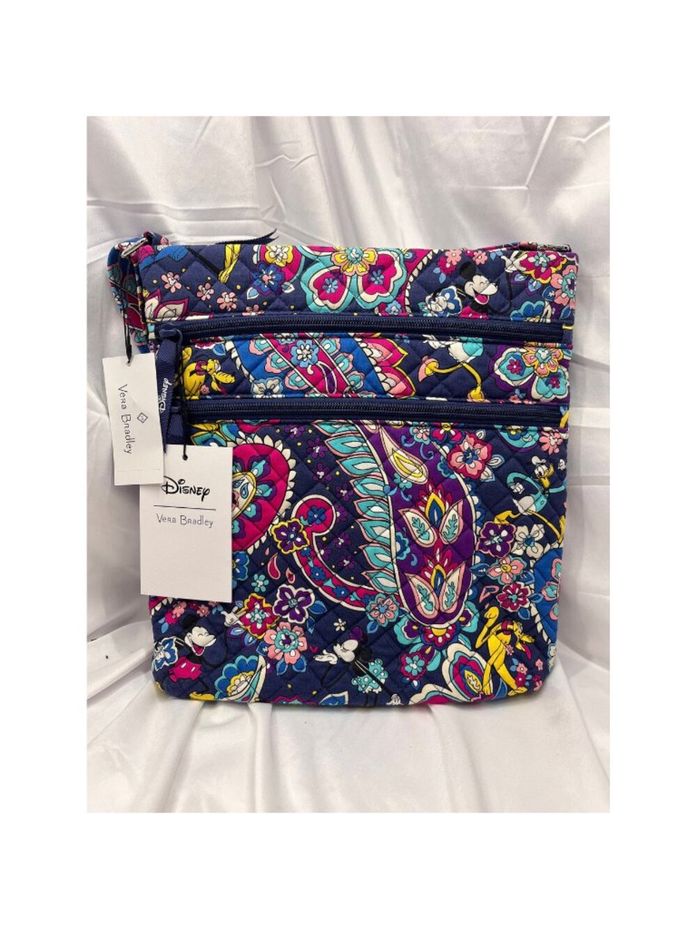 Vera Bradley Disney Triple Zip Hipster Sensational Six Paisley NWT